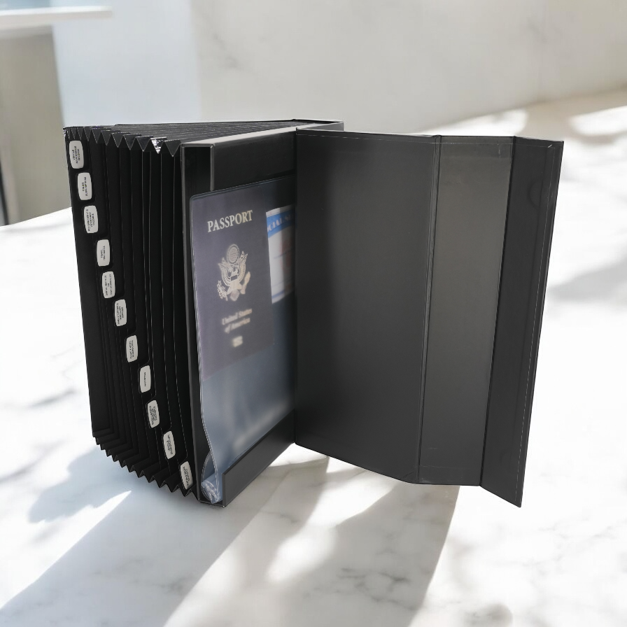 Document storage box in Black
