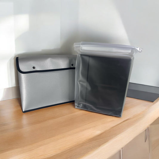 Important document storage. Water proof bag and fireproof bag.